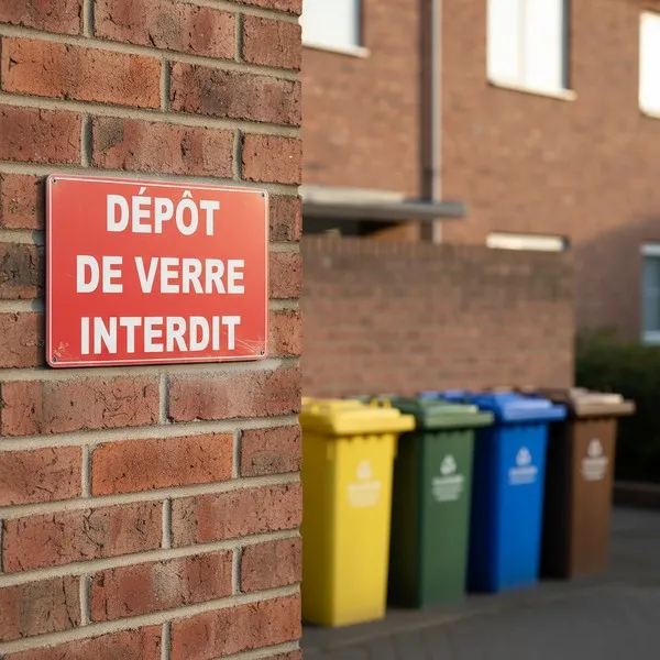 Panneau Dépôt de verres interdit – Panneau Dépôt interdit