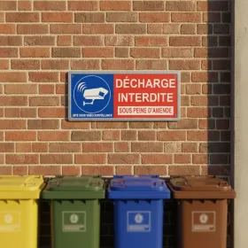 Panneau Décharge Interdite : Amende, Vidéosurveillance & Signalétique