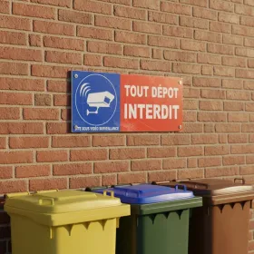 Panneau Dépôt Interdit | Signalétique Vidéosurveillance Sécurité
