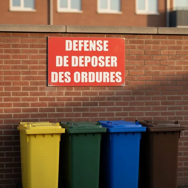 Panneau Défense de Déposer des Ordures PVC 300x200mm Extérieur