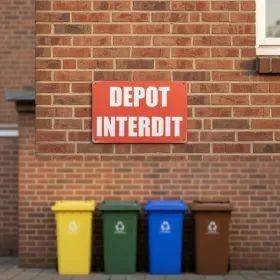 Panneau Dépôt Interdit Propriété Privée Signalétique Aluminium