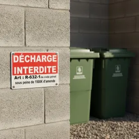 Panneau Décharge Interdite Amende 1500€ Code Pénal