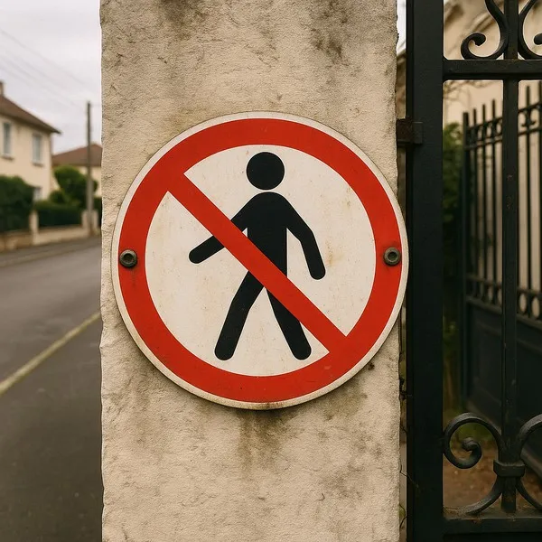 P004 Interdit aux piétons – Panneau routier