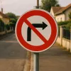 B2b Interdiction de tourner à droite – Panneau routier