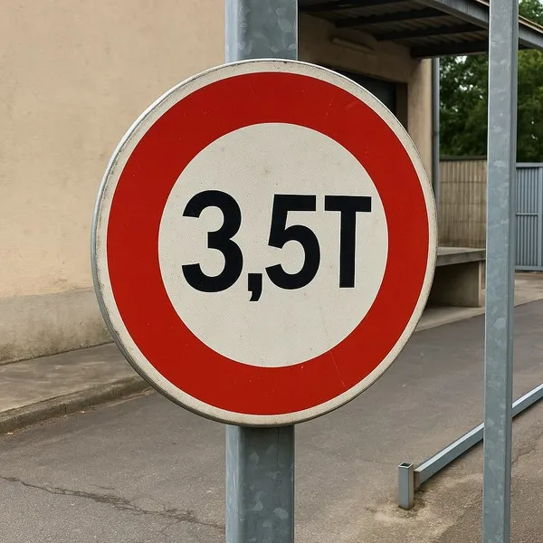 Panneau Interdit aux 3.5T alu classe 1 | Signalisation routière