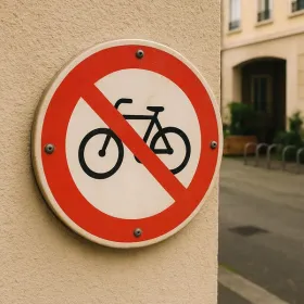 Panneau interdit aux vélos – Panneau routier