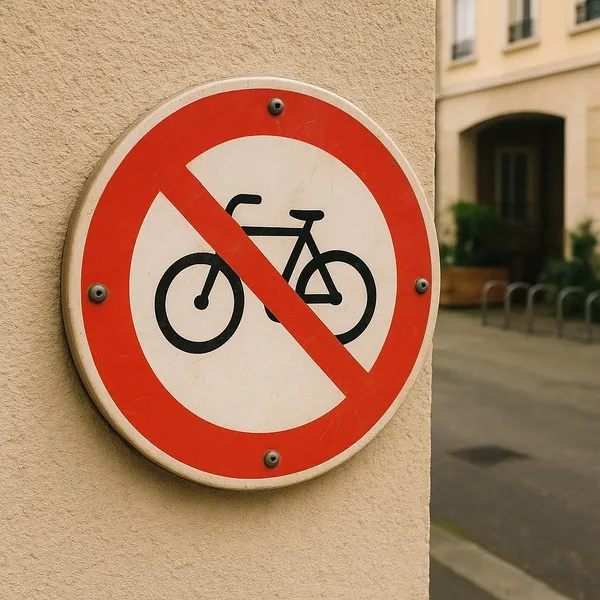 Panneau interdit aux vélos – Panneau routier