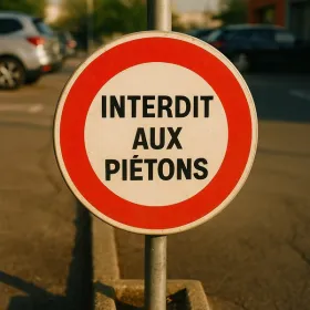 Panneau Interdit au piétons – Panneau routier