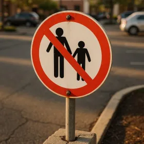 Panneau interdit pieton – Panneau routier