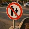 Panneau interdit pieton – Panneau routier