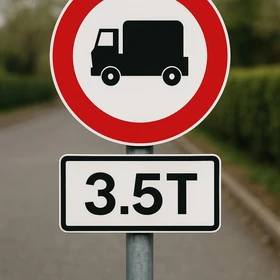 Panneau Interdit 3.5T Poids Lourds - Signalisation Routière