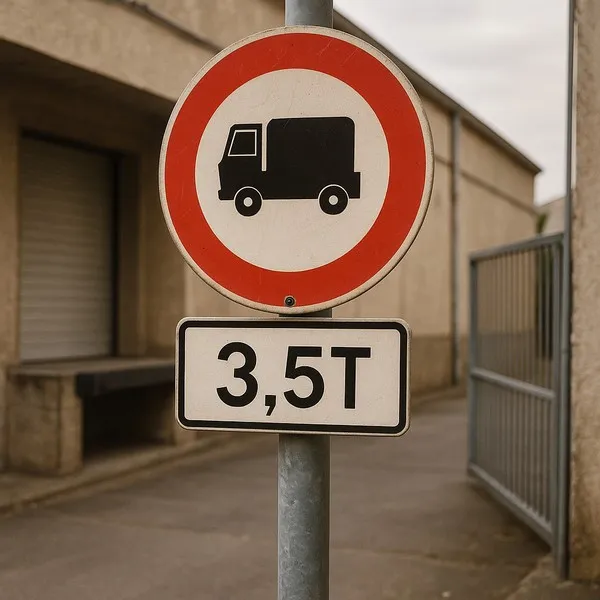 Panneau Interdit 3.5T Poids Lourds - Signalisation Routière