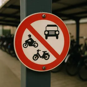 Panneau interdit moto, vélos, mobylette – Panneau routier