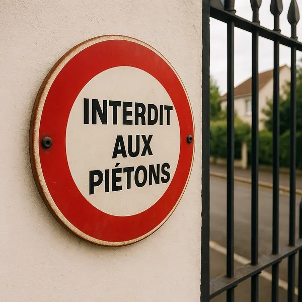 Panneau Interdit au piétons – Panneau routier