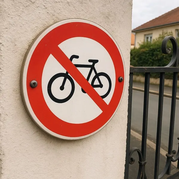 Panneau interdit aux vélos – Panneau routier