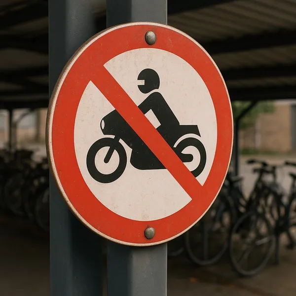 Panneau interdit aux motos – Panneau routier