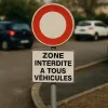 Panneau Interdiction d'Accès aux Véhicules – Zone Privée