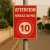 Panneau Attention roulez au pas 10km/h – Panneau danger enfants