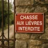 Panneau Chasse aux lièvres interdite – Panneau chasse interdite