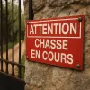 Panneau Attention chasse en cours – Panneau chasse interdite