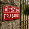 Panneau Attention tir à balles – Panneau chasse interdite