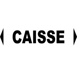 Signalétique pour manifestations diverses "CAISSE"