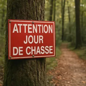 Panneau Attention jour de chasse – Panneau chasse interdite