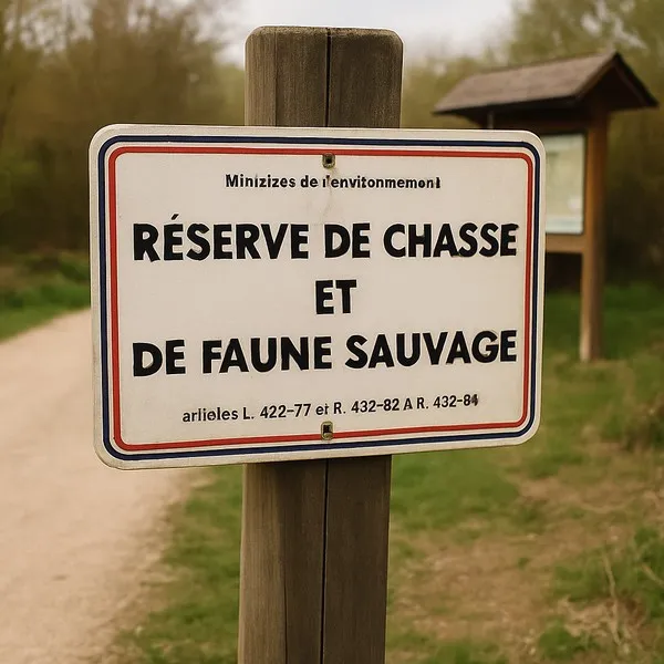 Panneau Réserve de chasse et de faune sauvage – chasse interdite