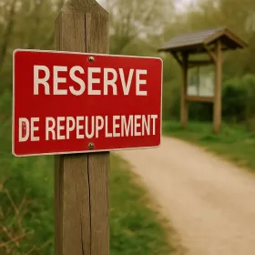 Panneau Réserve de repeuplement – Panneau chasse interdite