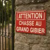 Panneau Attention Chasse Grand Gibier - Interdite (Sécurité)