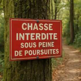 Panneau Chasse Interdite Propriété Privée - Poursuites