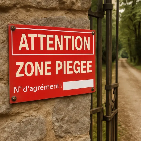 Panneau Attention zone piégée – Panneau chasse interdite