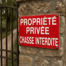 Panneau propriété privée chasse interdite extérieur Lot de 10