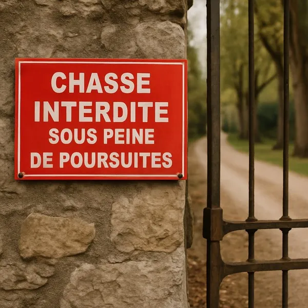 Panneau Chasse Interdite Propriété Privée - Poursuites