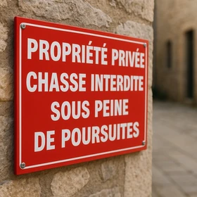 Panneau Propriété Privée Chasse Interdite | Signalétique Extérieure