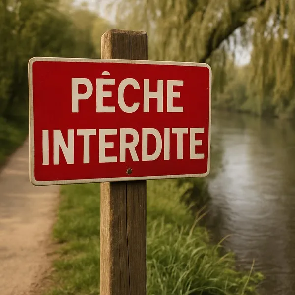 Panneau pêche interdites. 300x200mm – Panneau pêche interdite