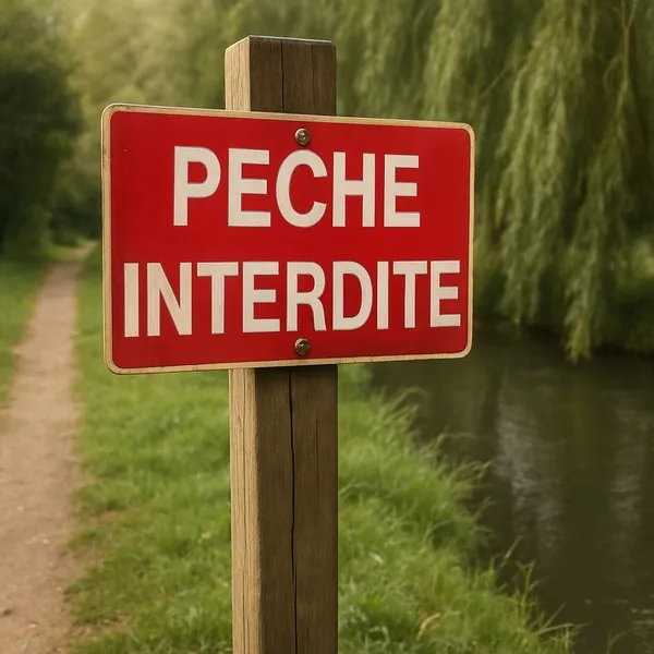 Panneau Interdiction de Pêcher - Signalétique Zone Interdite