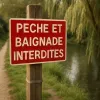 Panneau Pêche et baignade interdites – Panneau pêche interdite
