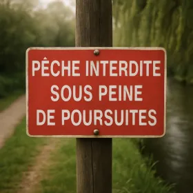 Panneau Pêche Interdite - Signalétique Réglementaire