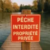 Panneau "Pêche Interdite" Propriété Privée 300x200mm