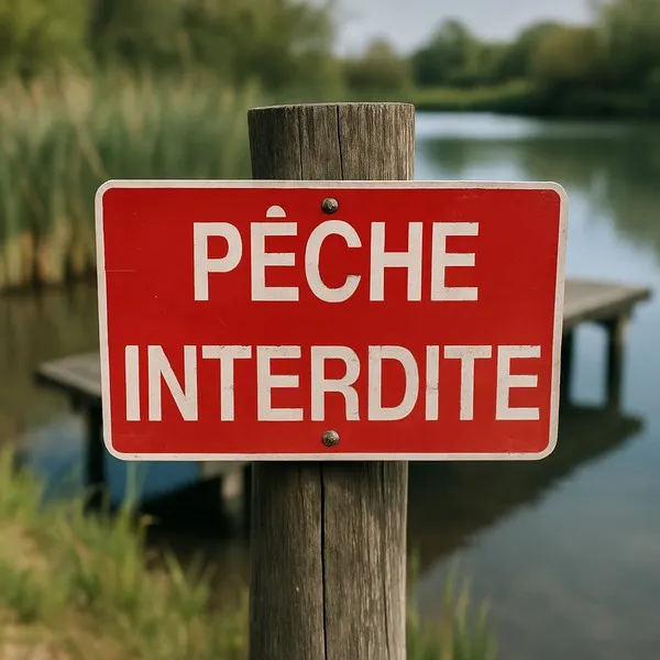 Panneau Interdiction de Pêcher - Signalétique Zone Interdite
