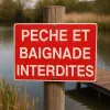 Panneau Pêche et baignade interdites – Panneau pêche interdite