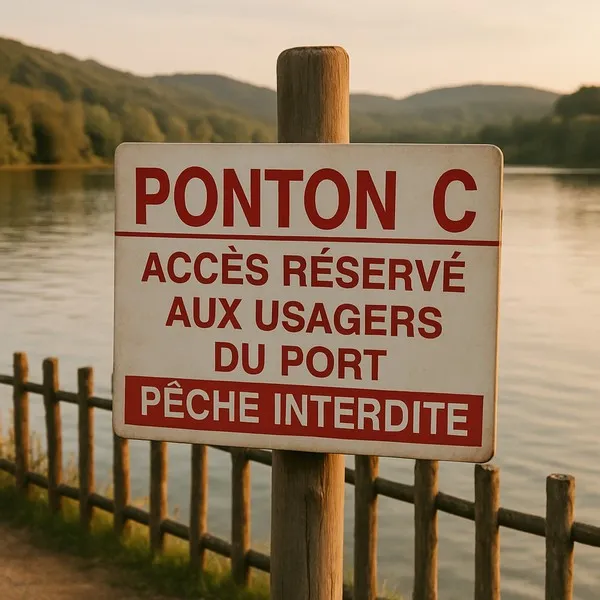 Panneau Ponton C – Panneau pêche interdite
