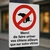 Panneau Interdiction Chiens Uriner Vitrine | Signalétique