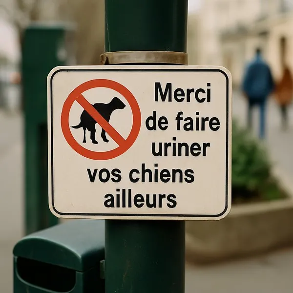 Panneau Interdiction Chiens Uriner Vitrine | Signalétique