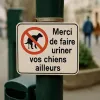 Panneau Interdiction Chiens Uriner Vitrine | Signalétique