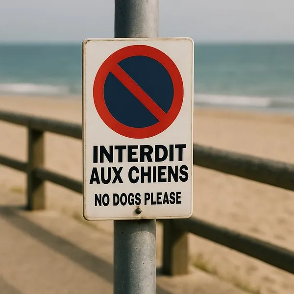 Panneau interdit chiens extérieur – Signalétique accès interdit