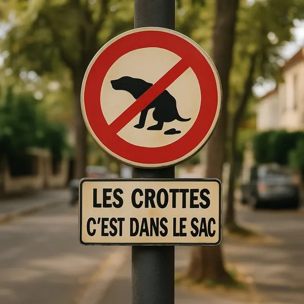 Panneau ramassage crottes chien : obligation et interdiction