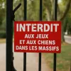 Panneau interdit jeux chiens massifs - Signalétique de sécurité