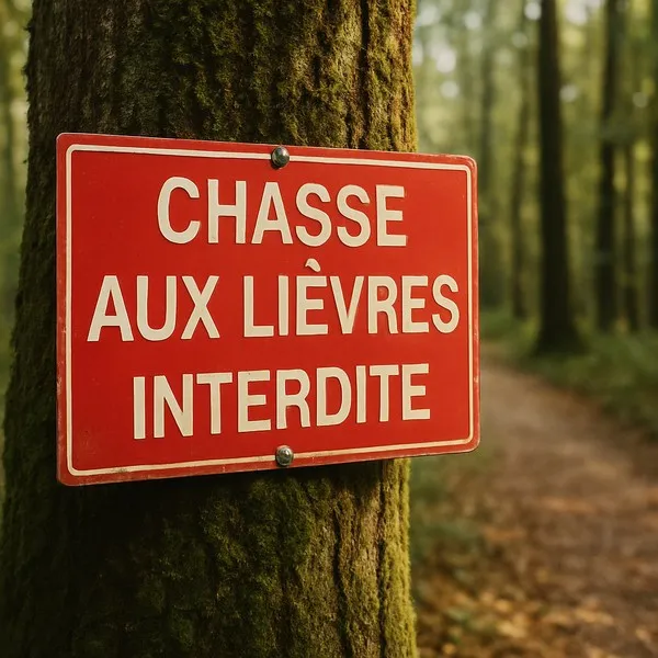 Panneau Chasse aux lièvres interdite – Panneau chasse interdite